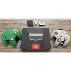 Nintendo 64 N64 Console Bundle w/ 2 Controllers, Memory Expansion, & Extras